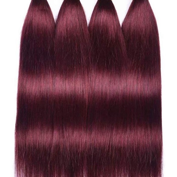 4 24” (24”X4) 99J PERUVIAN HUMAN HAIR BUNDLES *NWT